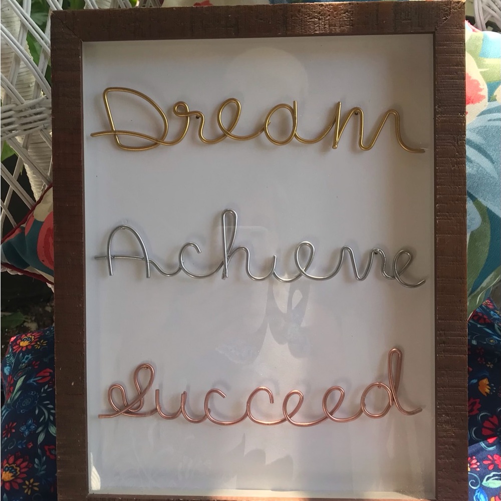 Very unique framed motivational words done with heavy wiring. - Picture 2 of 4